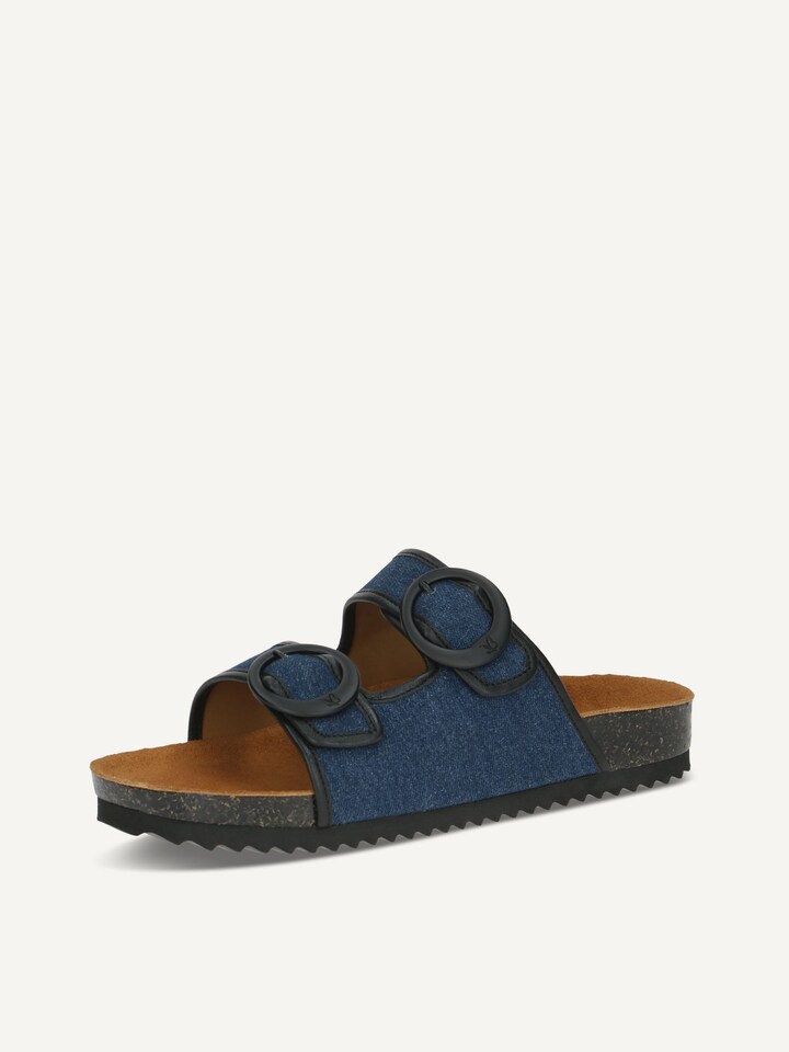 Caprice, Pantolette - blau JEANS/BLACK